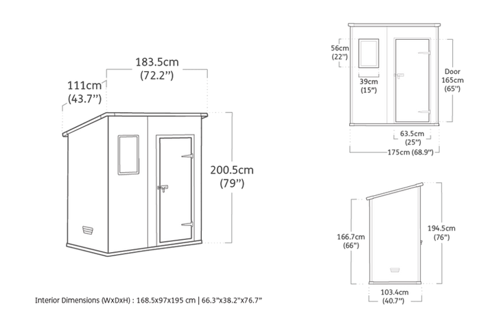 MANOR 6x4 Pent K217314 - KETER - Viridi